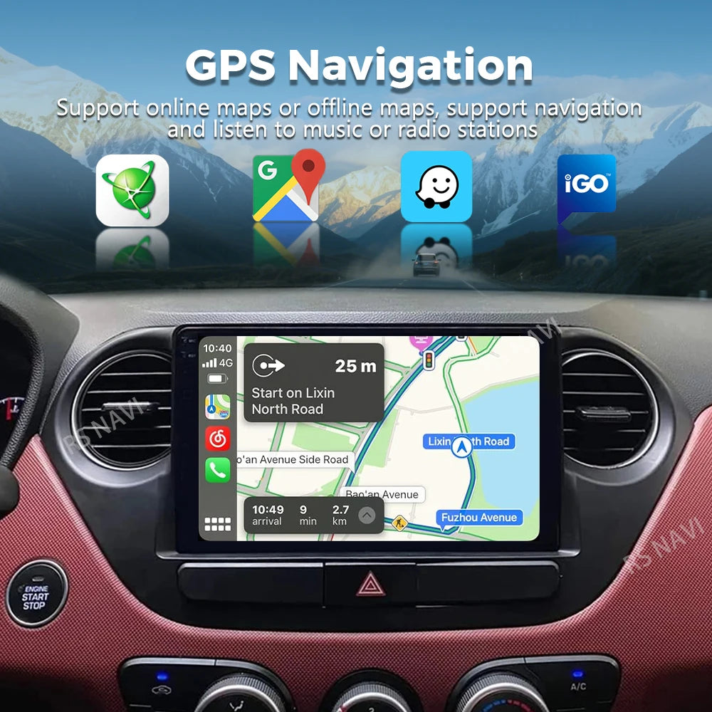 Qualcomm Android 16 For Hyundai i10 2 2013 - 2018 LHD 2K QLED Car Radio Multimedia Video P