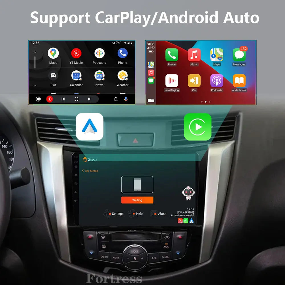 For Nissan NAVARA Frontier NP300 2015 -2024 Android Auto Car Radio Multimedia Video Player
