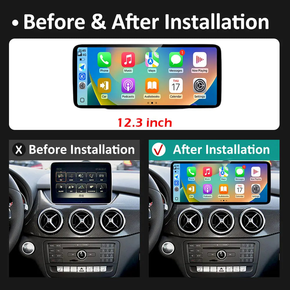 for Benz B Class W246 W245 2012 - 2019 Android 16 HD Screen Wireless Carplay Autoradio Car | AUTOKITSHOP