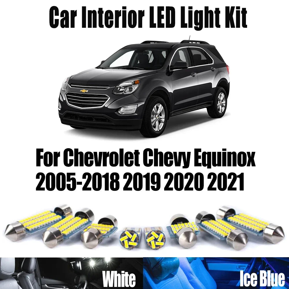 LED Interior Light Kit for Chevrolet Chevy Equinox 2005-2020 - Canbus Dome Map Door Trunk Bulbs | AUTOKITSHOP