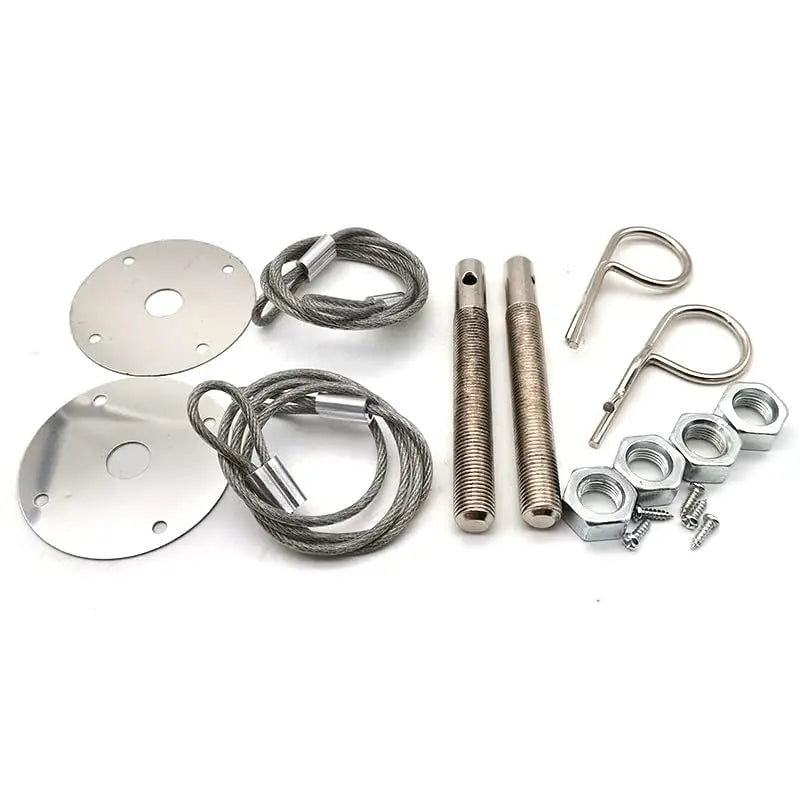 Professional Racing Car Vehicle Plus Flush Hairpin Style Hood Latch Locking Kit