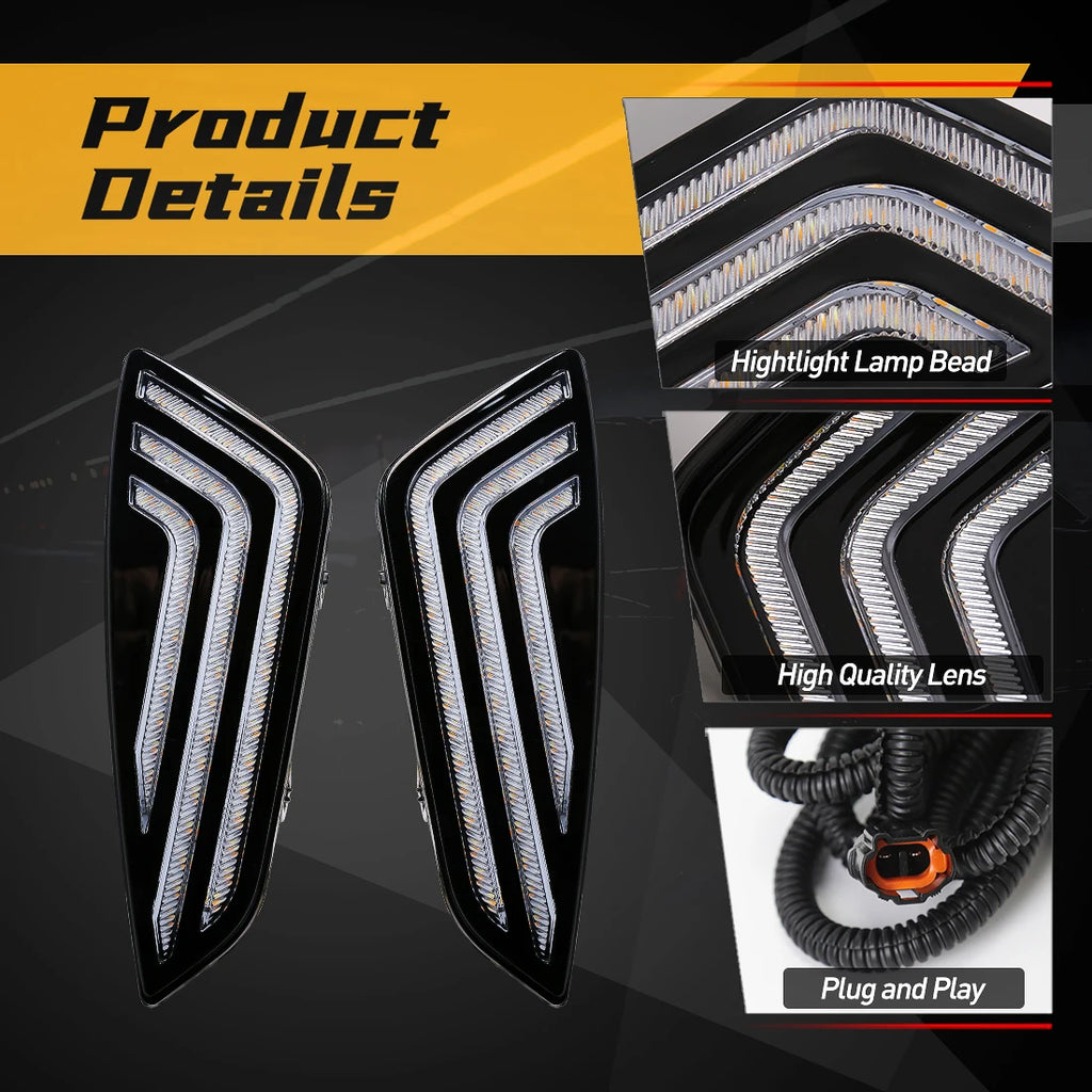 LED DRL For Toyota Sienna 2021 Daytime Running Lights Start-Up Animation Front Bumper Driv | AUTOKITSHOP