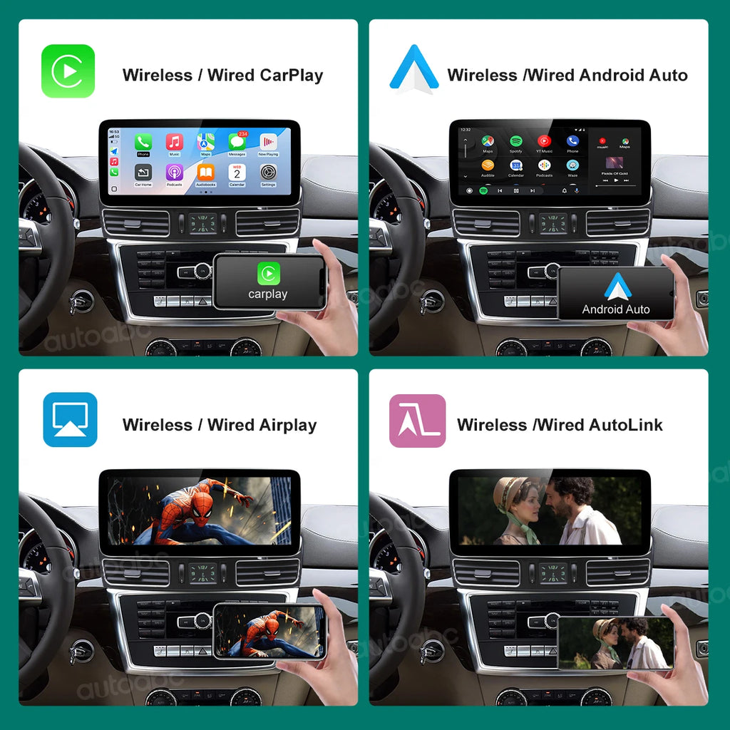 AUTOABC Wireless Carplay/Linux 12.3'' Touch screen Multimedia Radio Receiver for Mercedes  | AUTOKITSHOP