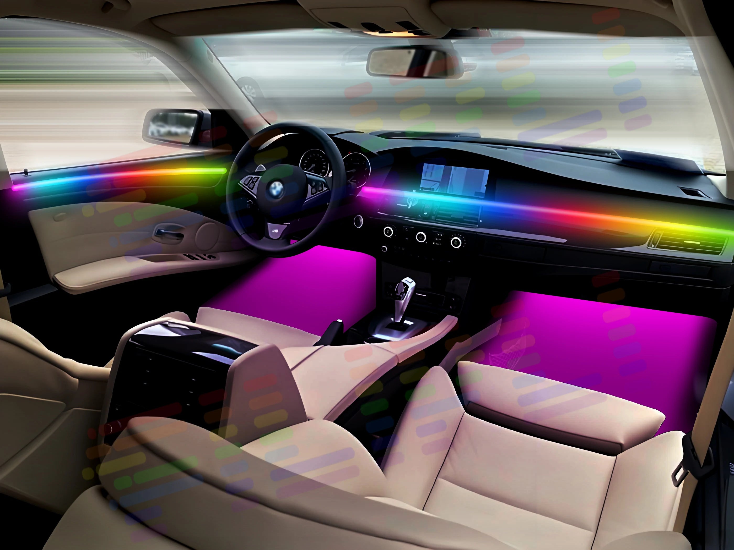 For BMW MINI Cooper Premium Concealed Car Interior Ambient Strips RGB APP-operated Full-sp | AUTOKITSHOP
