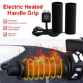 Winter Motorcycle Electric Heating Handle Grip 12V Intelligent Heated Handlebar Grip Cover With  - Automotive LED Light