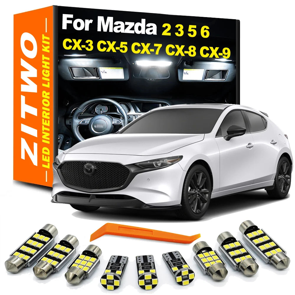 ZITWO LED Interior Light Bulb Kit For Mazda 2 3 5 6 CX-3 CX-5 CX-7 CX-8 CX-9 CX3 for Mazda CX9 CX8 CX3 1996-2017 - Canbu