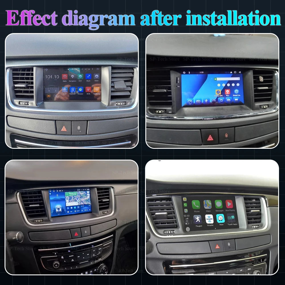 Carplay Android 16 For Peugeot 508 508sw & For Citroen Ds 5 Ds5 508 Video Car Radio No 2di | AUTOKITSHOP
