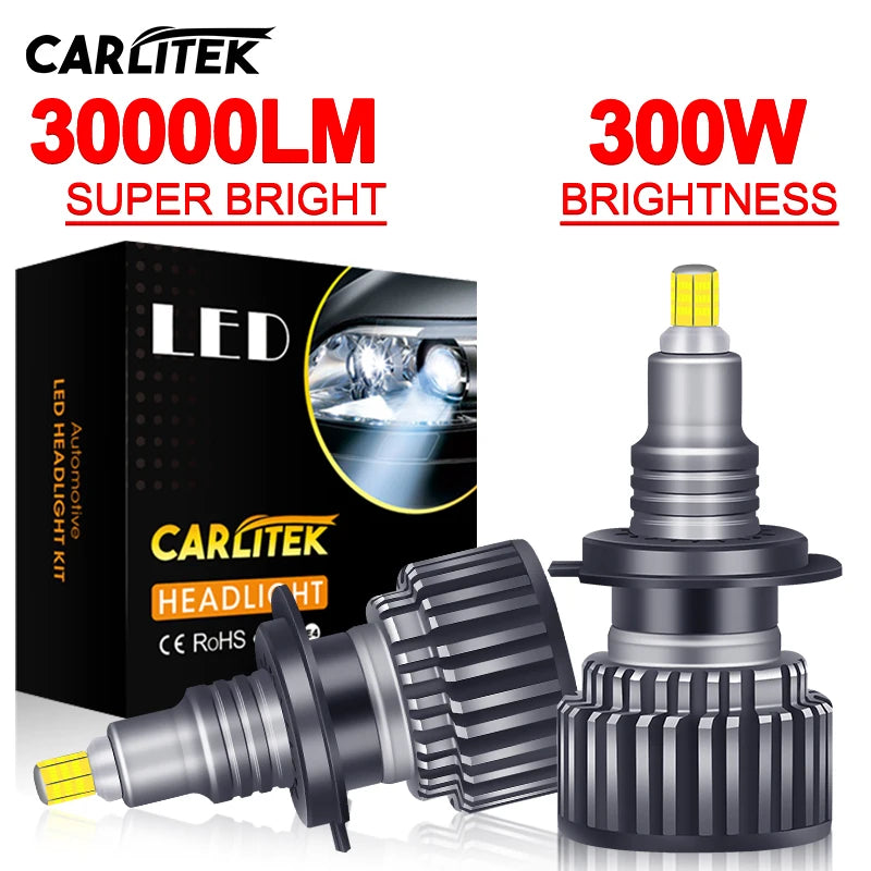 Carlitek H7 H11 LED Headlight Bulbs Canbus Fog Light 9006 Hb4 9005 Hb3 9012 Hir2 Led 360 3