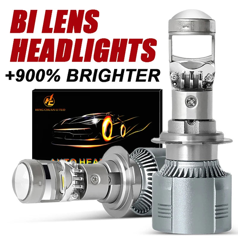 H7 H4 H11 LED Projector Lens Headlight H8 9005 HB3 9006 HB4 Car Bulb 6000K Canbus Turbo Hi