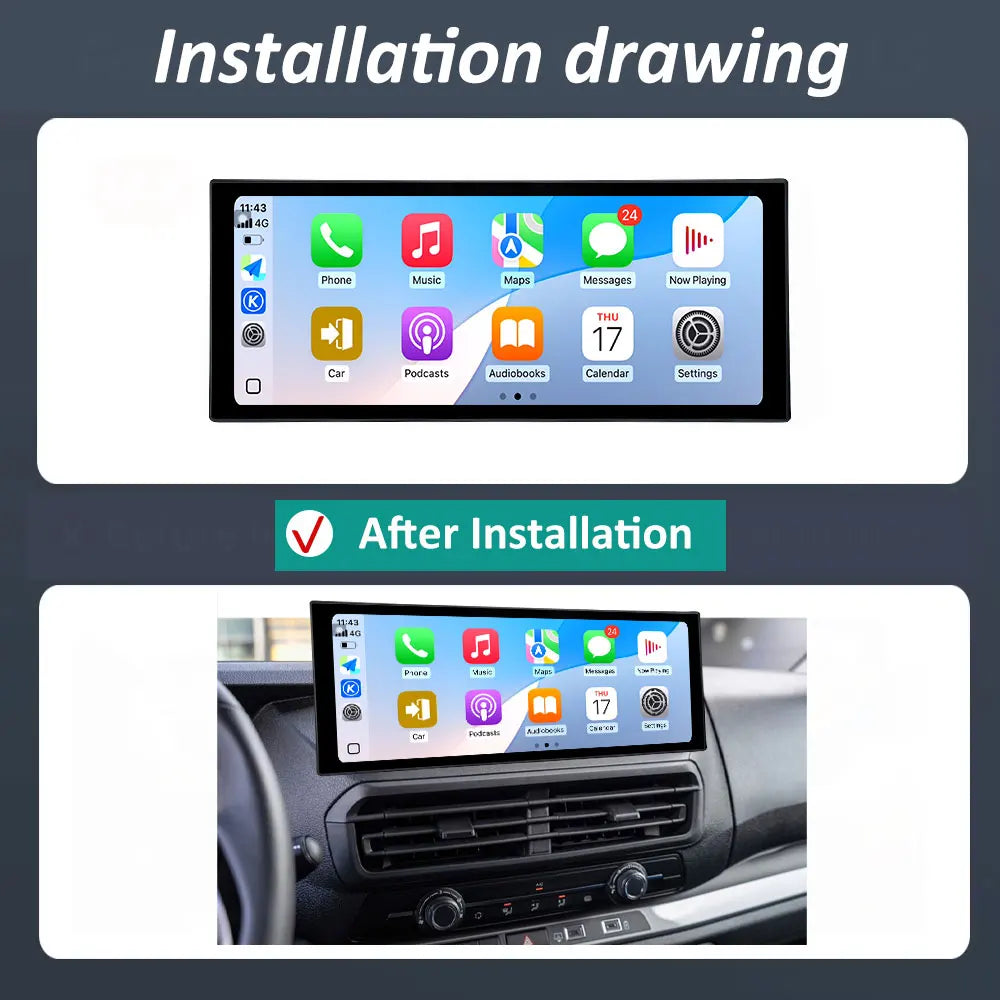 Android 16 for Citroën Jumpy Fiat Scudo Opel Vivaro Toyota ProAce Peugeot Traveller Expert