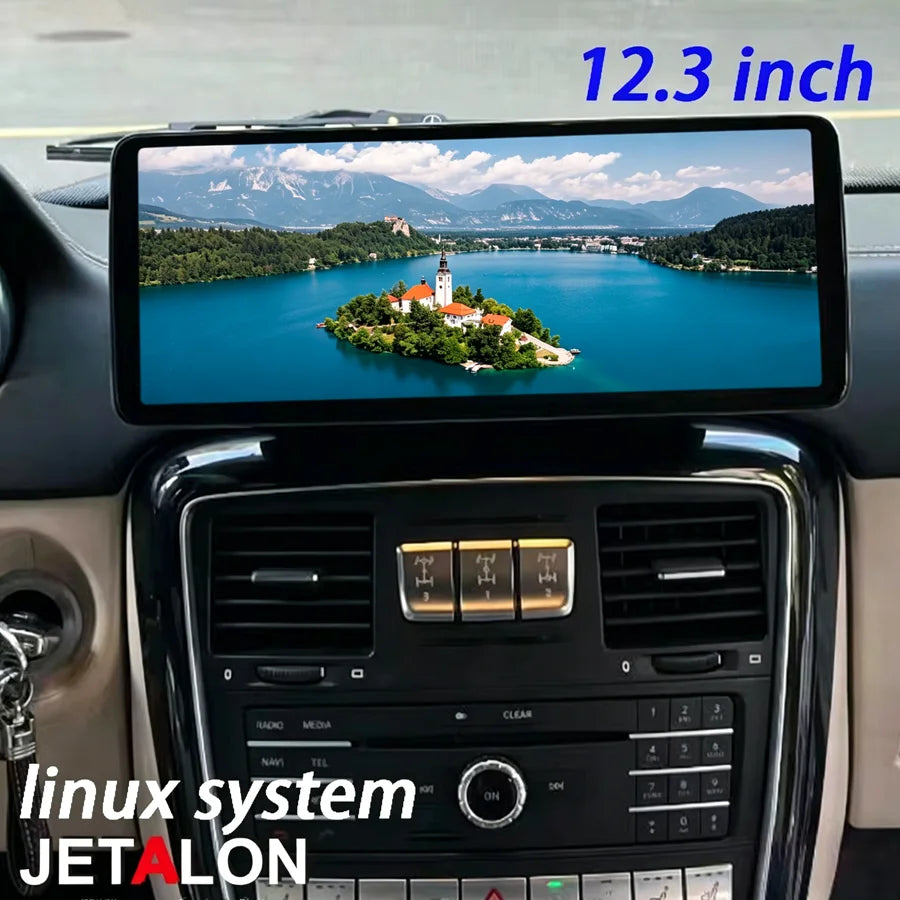 12.3'' Carplay & Android Auto Car Stereo Linux System GPS Multimedia Video Player for Merc