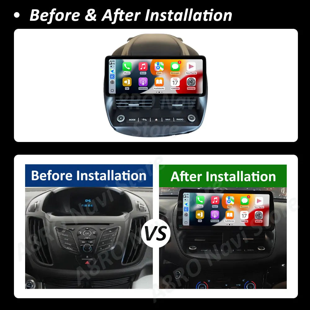 Touch Ultra-thin Screen 12.3 Iinch for Ford Kuga 2013 2014 205 2016 2017 2018 Carplay Blue | AUTOKITSHOP