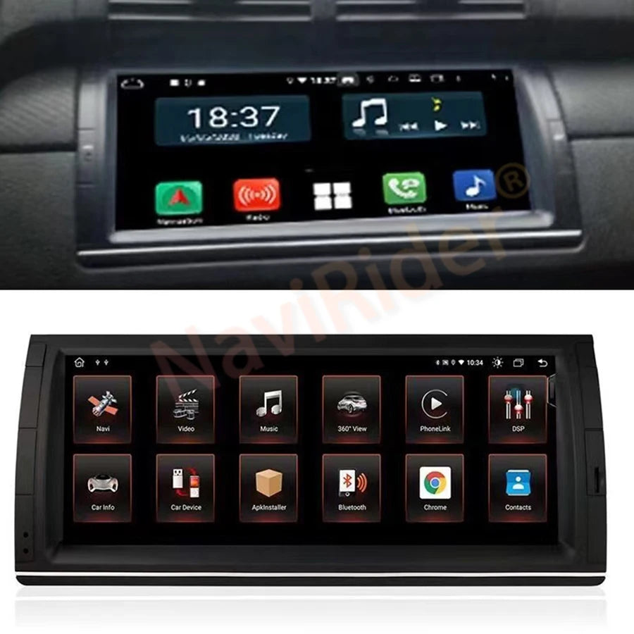 DSP Bluetooth 4G Navi Carplay Qled Screen For BMW 5 E39 X5 E53 M5 E38 1996-2006 8G+128GB 2