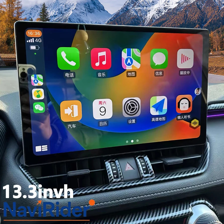 13.3inch Android Screen For Toyota Rav4 RAV-4 Rav 4 2018 2019 2020 Navigation GPS Wireless