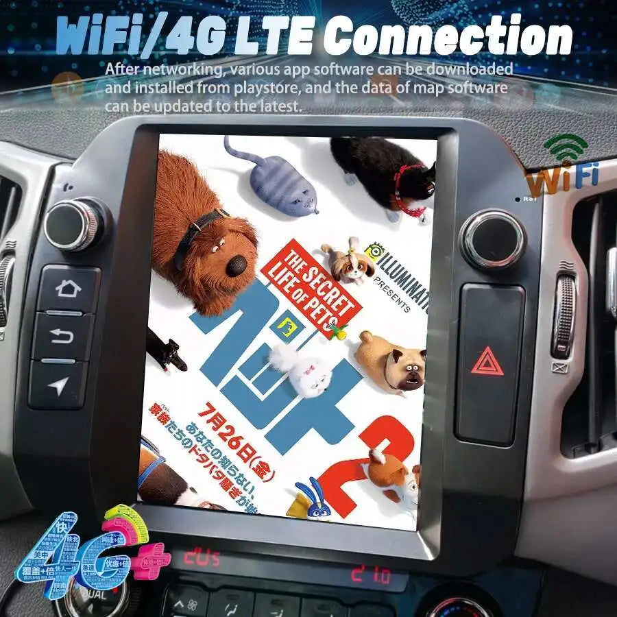 2Din Android Tesla Screen For Kia Sportage R 2014 2015 256GB Car Multimedia Radio Video Pl