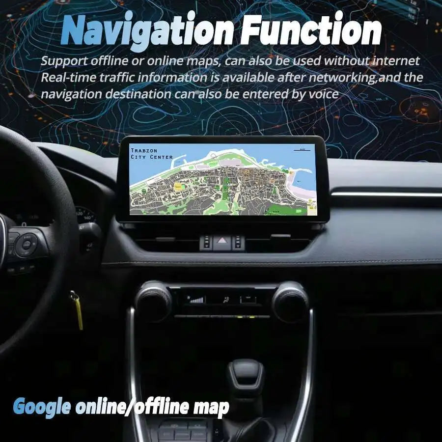 12.3 Inch Screen For Toyota RAV4 Prime XSE 2021 2022 Android 15 Car Radio GPS Navigation M | AUTOKITSHOP