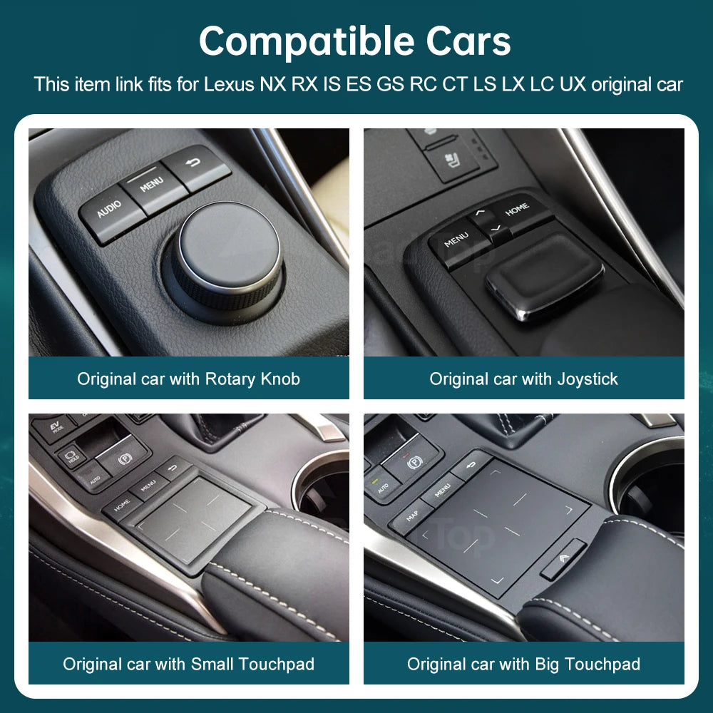 RoadTop Wireless CarPlay for Lexus NX RX IS ES GS RC CT LS LX LC UX 2014-2019 with Android