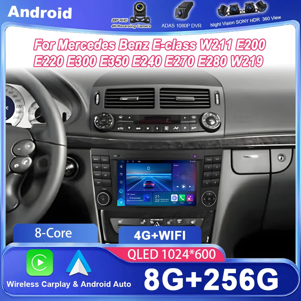 7 Inch Android For Mercedes Benz E-class W211 E200 E220 E300 E350 E240 E270 E280 W219 2IDN