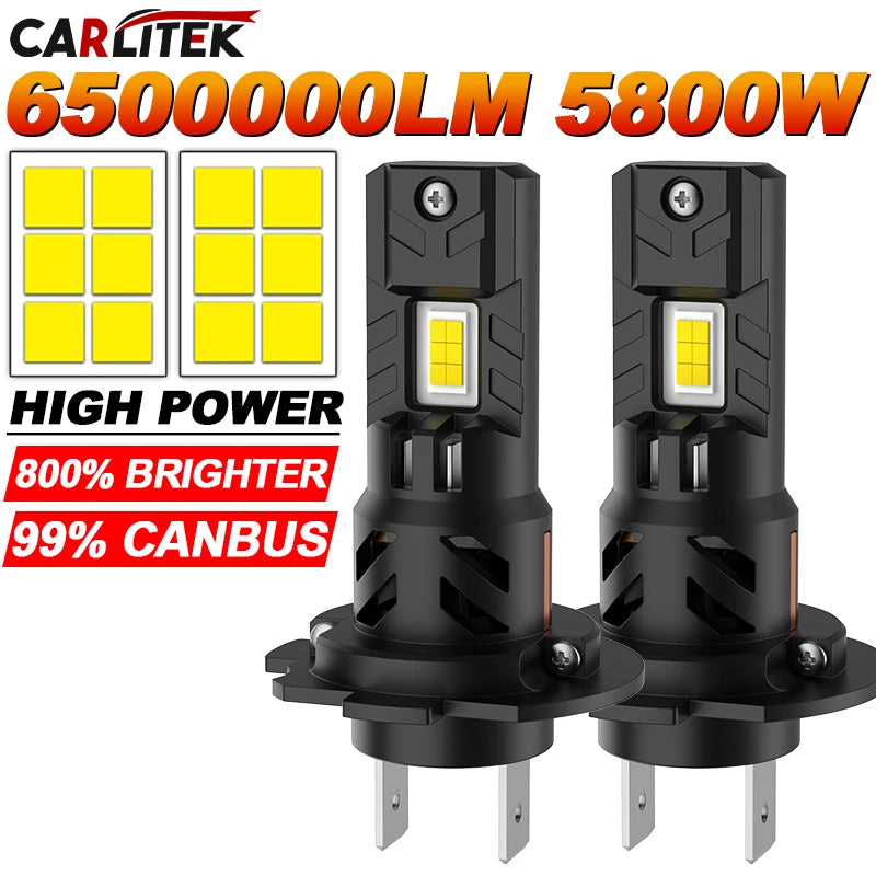6700W H7 Led Canbus Light CSP 1:1 Mini Size Car Headlight 6700000LM Super Bright Wireless