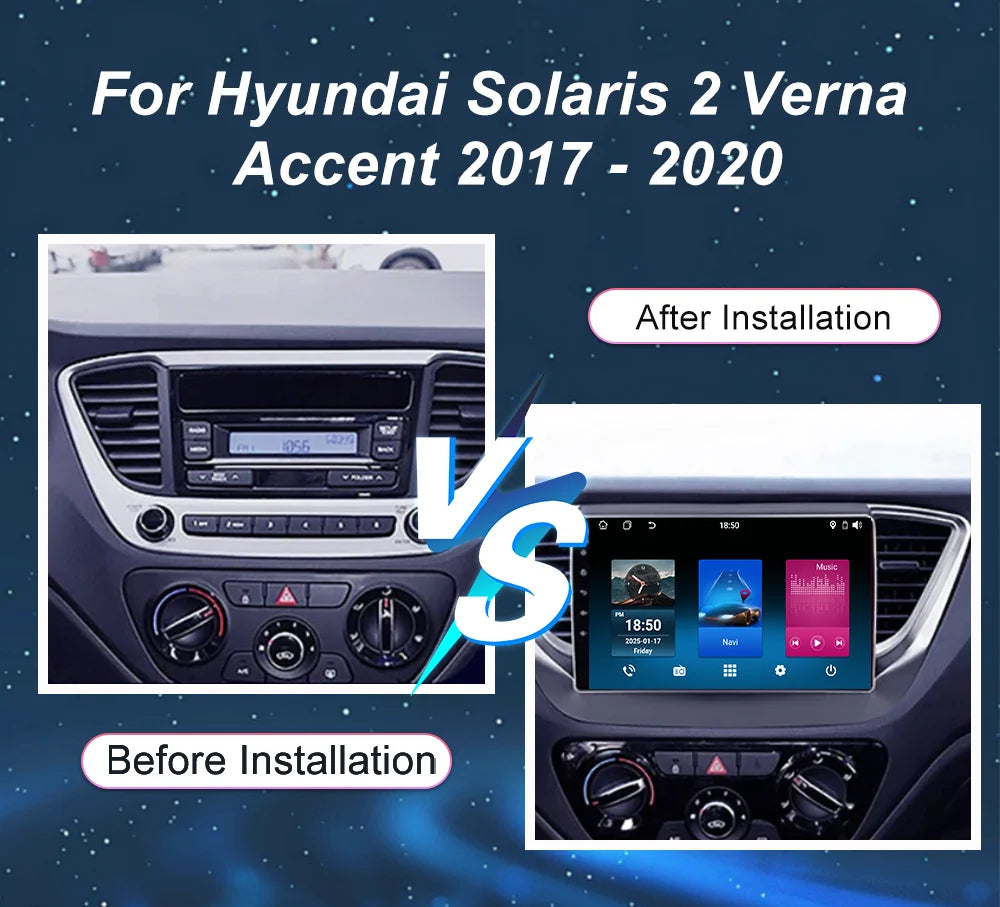 Android Carplay For Hyundai Solaris 2 Verna Accent 2017 2018 2019 2020 Auto Radio Stereo G
