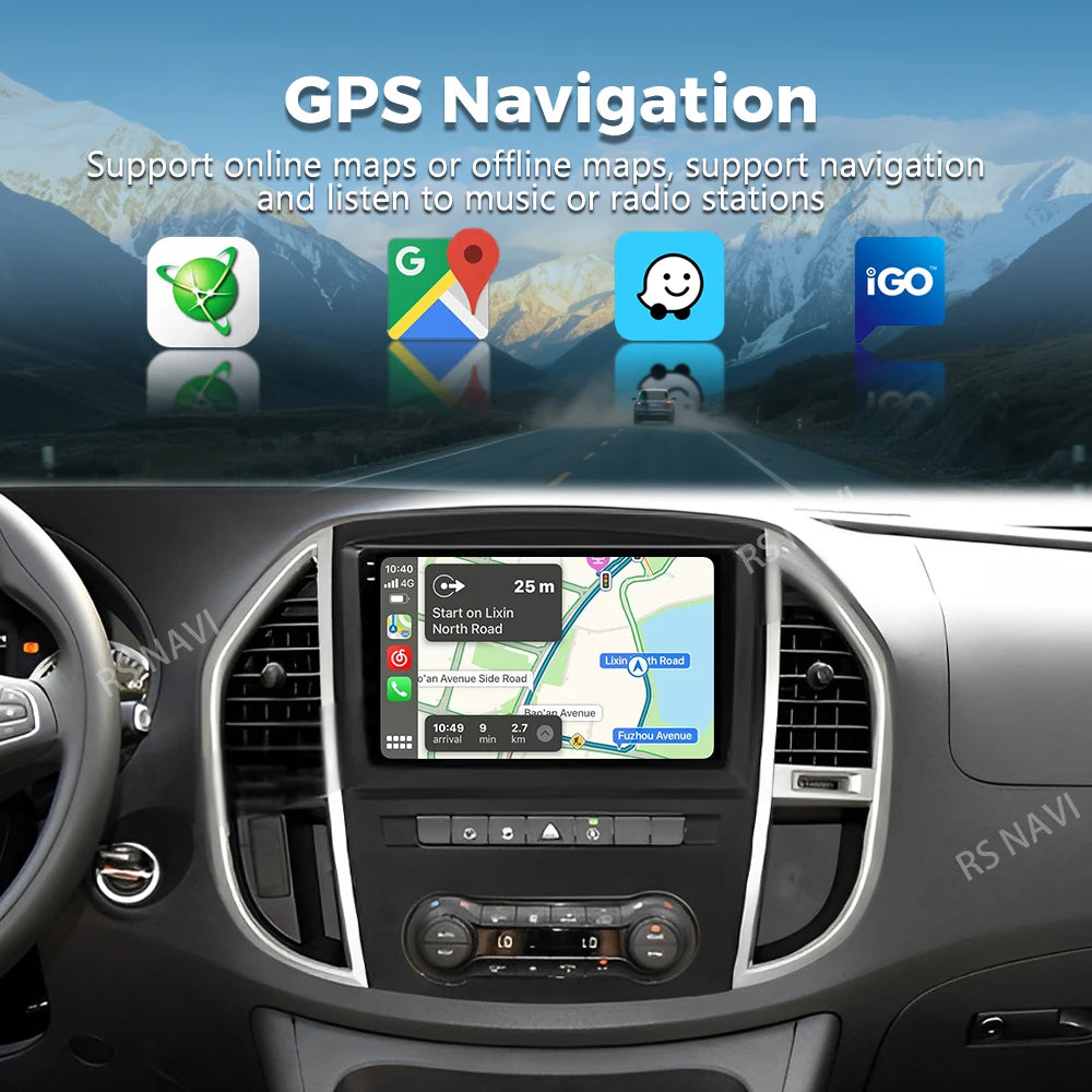 Android 16 For Mercedes Benz Vito 3 W447 2014-2020 2K QLED Android Car Radio Multimedia Vi