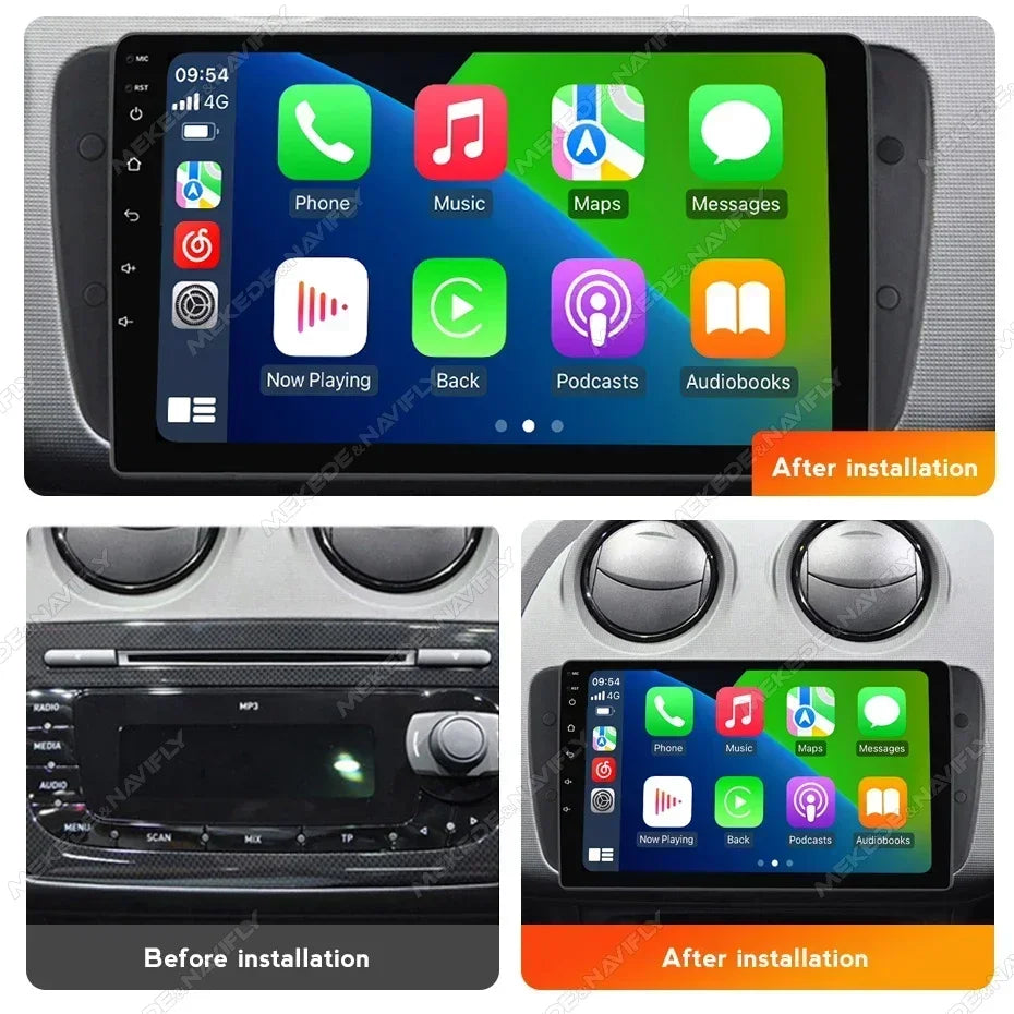 Carplay Auto Android 14 Radio Multimedia Player Car Accessories Suitable for Seat Ibiza MK | AUTOKITSHOP