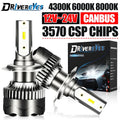 H7 LED Headlight CSP Chip H4 Bulb H1 H3 H11 H8 H9 9005 9006 HB3 HB4 4500K 6000K 8000K Ultr