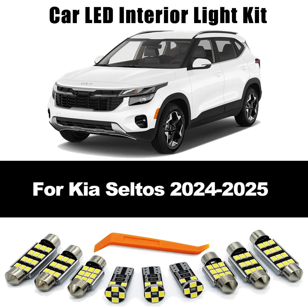 ZITWO 12Pcs For Kia Seltos 2024 2025 Canbus LED Interior Light Indoor Dome Map Reading License Plate Light Kit No Error