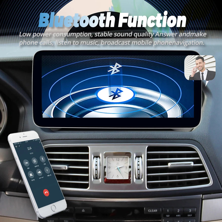 10.25Inch Android 13 Radio For Mercedes Benz E Class W212 2009 -2012 Two Door Coupe Car GP | AUTOKITSHOP