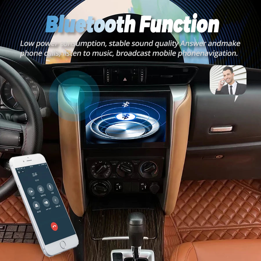 For Toyota Fortuner 2019 2015 2021 Car Android Qled 2K Screen GPS Multimedia Video Player  | AUTOKITSHOP