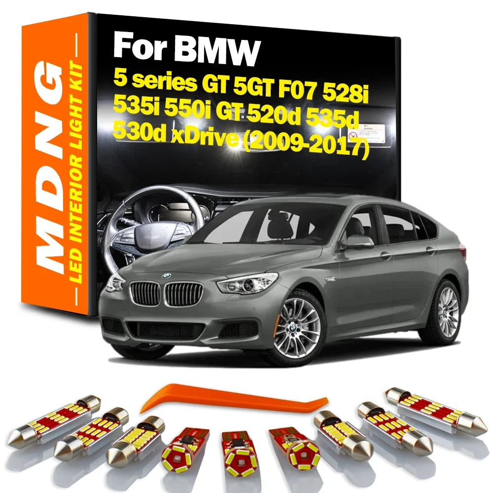 26-Piece LED Interior Light Kit for BMW 5 series GT 5GT F07 528i 535i 550i GT 520d 530d 535d xDrive Indoor Car Led La...
