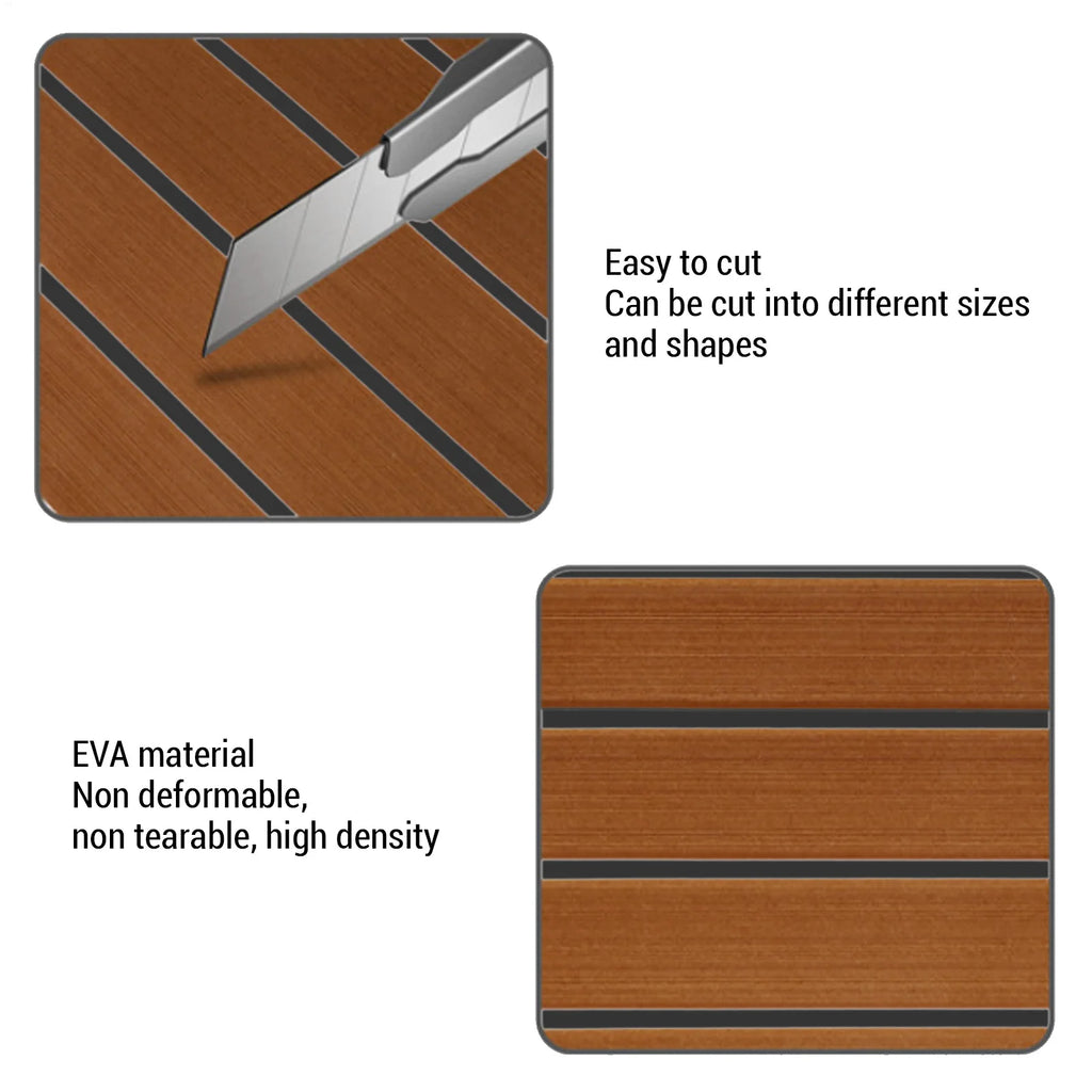 3 Colors Boat EVA Foam Teak Floor Mat Anti-Slip Self-Adhesive Pad Cuttable Waterproof Marine Car - Automotive LED Light