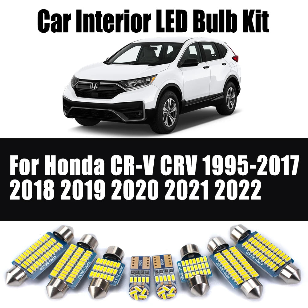 LED Interior Light Kit for Honda CR-V CRV 1995-2017 - Canbus Dome Map Door Trunk Bulbs | AUTOKITSHOP
