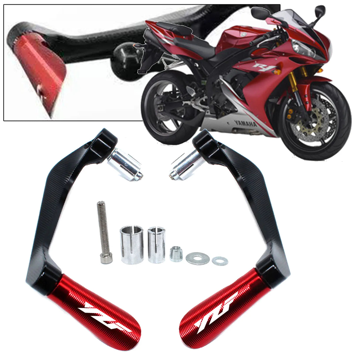 YZF Logo Motorcycle Handlebar Grips Guard Brake Clutch Levers Protector For YZF  for R125 R25 R15 - Automotive LED Light