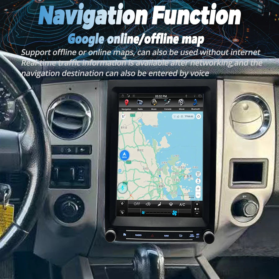 For Ford F150 F250 F350 F450 F650 2013-2015 Android Auto Stereo Car Multimedia Player Radi