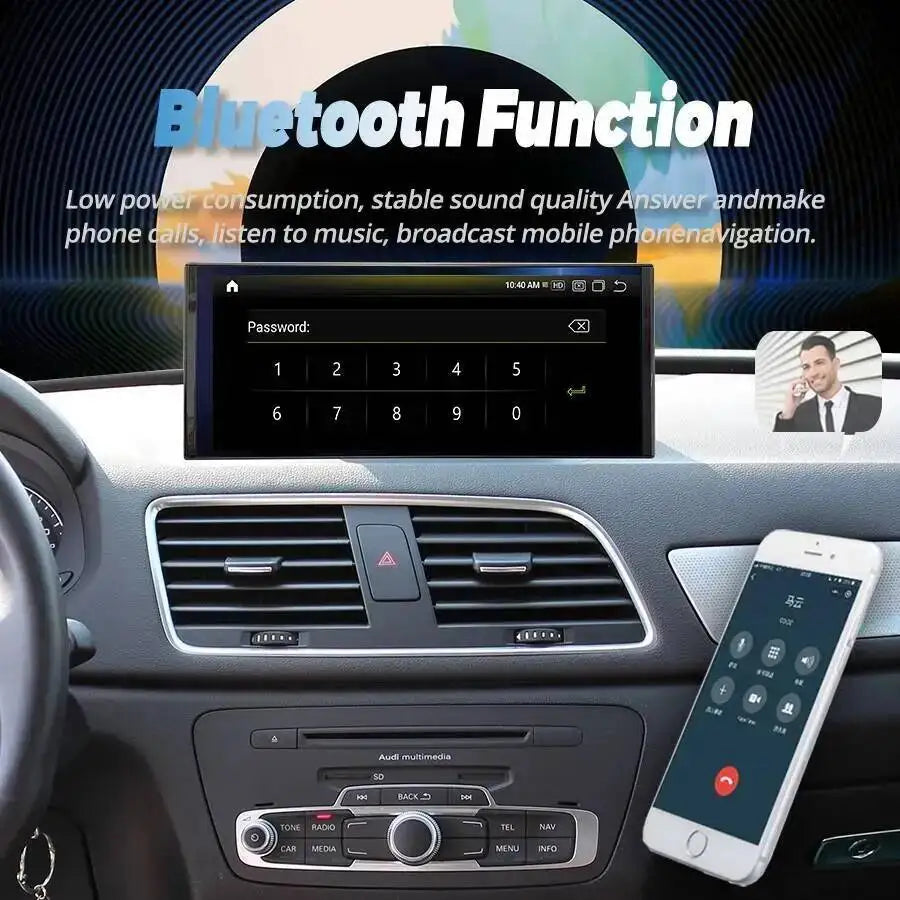 10.25/12.3" Android Screen Car Radio Head Unit For AUDI Q3 2013-2018 Multimedia Video Play