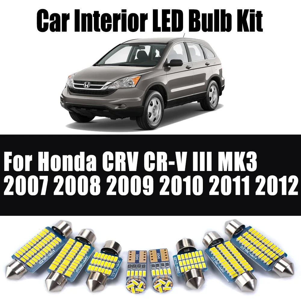 12-Piece LED Interior Light Kit for Honda CRV CR-V III MK3 - Canbus Error-Free Bulbs | AUTOKITSHOP