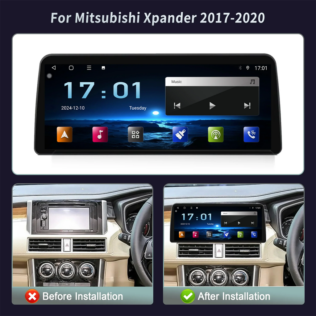 12.3inch Android 14 Car Radio Multimedia 4G GPS Stereo Navigation Wireless BT Carplay Scre