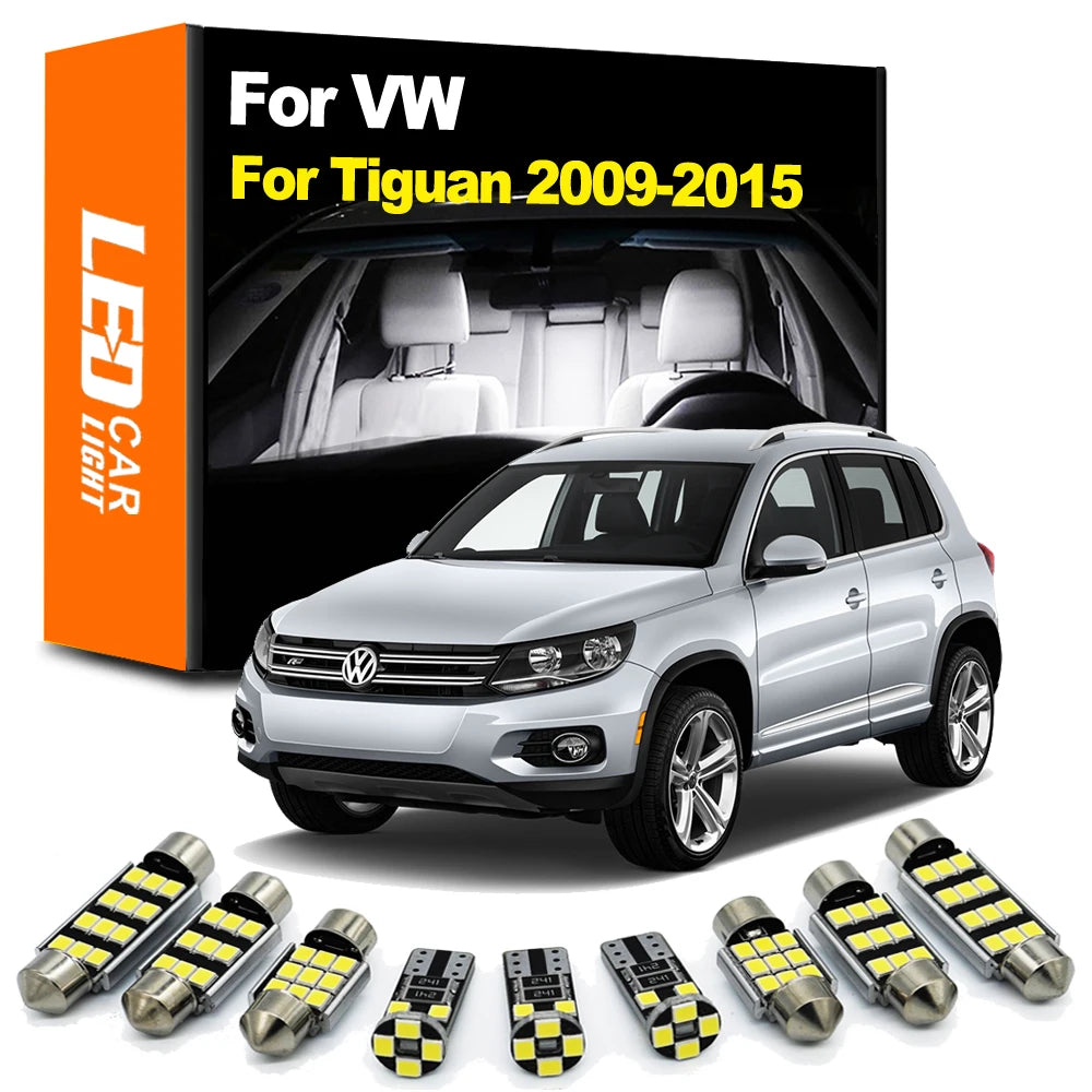 14-Piece LED Interior Light Kit for Volkswagen VW Tiguan 5N 2009-2015 - Canbus Dome Map Door Trunk Bulbs | AUTOKITSHOP