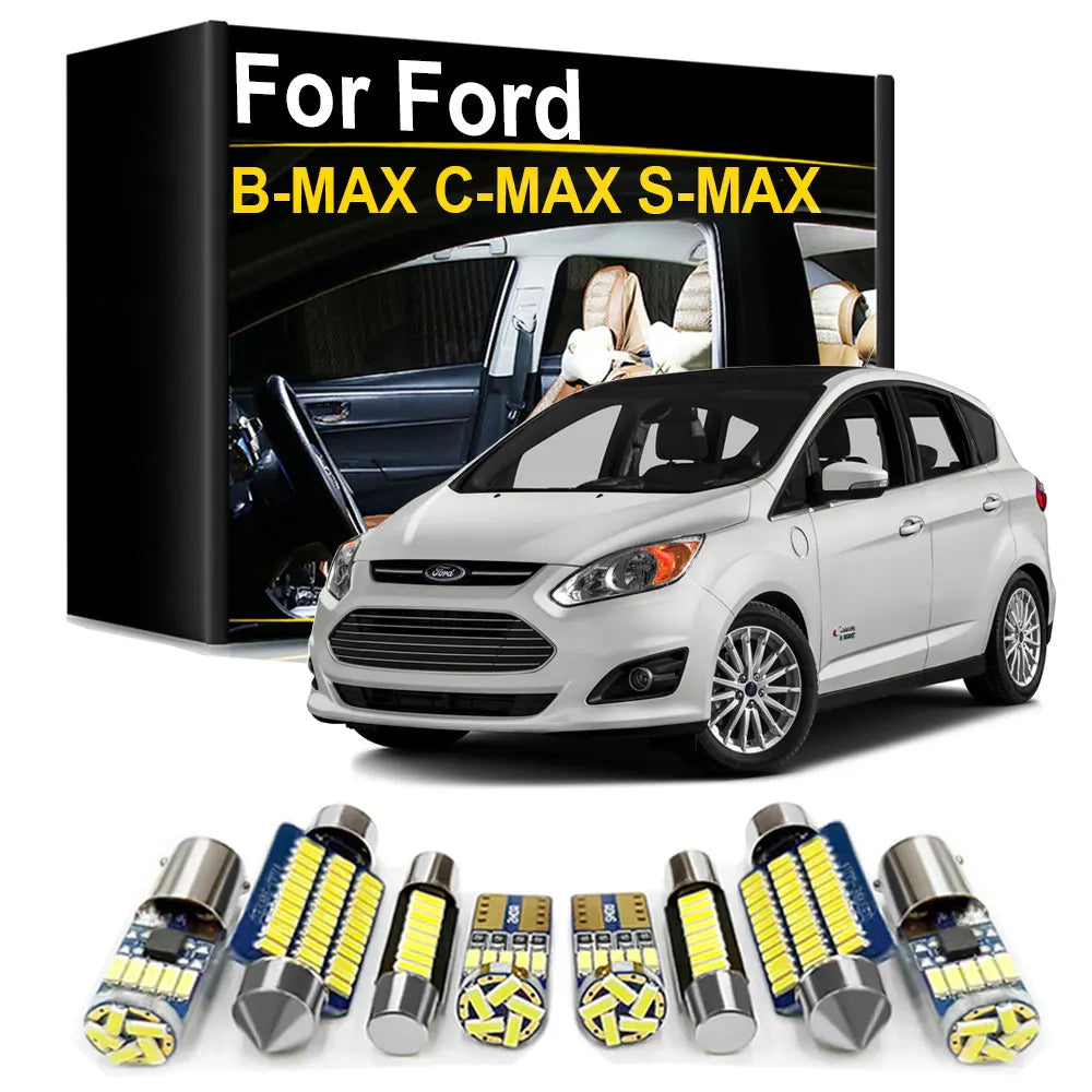 LED Interior Light Kit for Ford C Max MK1 MK2 C-max B-max S-max 2004- 2012 - Canbus Dome Map Door Trunk Bulbs | AUTOK...