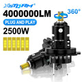 XSTORM 2500W H7 LED Light 360° LED Car Headlight Bulb Canbus 4000000LM Light for Car Turbo