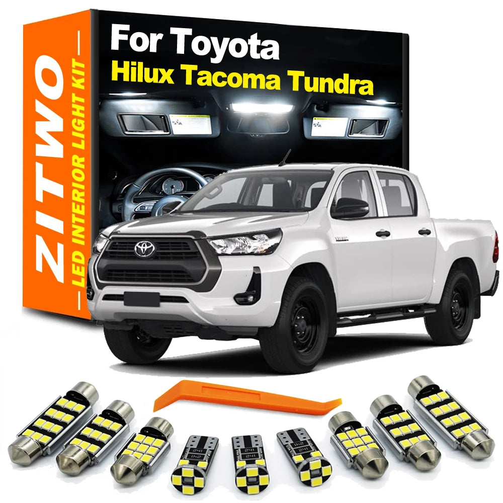 ZITWO LED Interior Dome Map Light Bulb Kit For Toyota Hilux Tacoma Tundra 1972- 2015 2016 2017 2018 2019 2020 2021 2022 2023