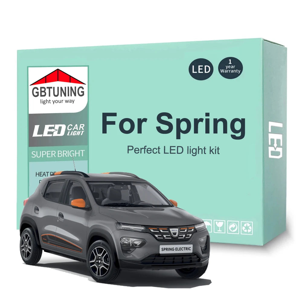 7-Piece LED Interior Light Kit for Dacia Spring - Canbus Error-Free Bulbs | AUTOKITSHOP
