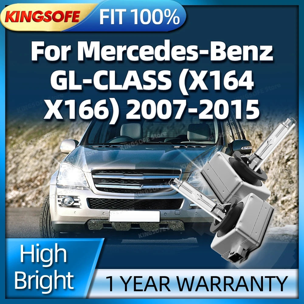 35W HID Bulb Xenon Headlight 6000K Lamp Plug and Play For Mercedes Benz GL-CLASS X164 X166