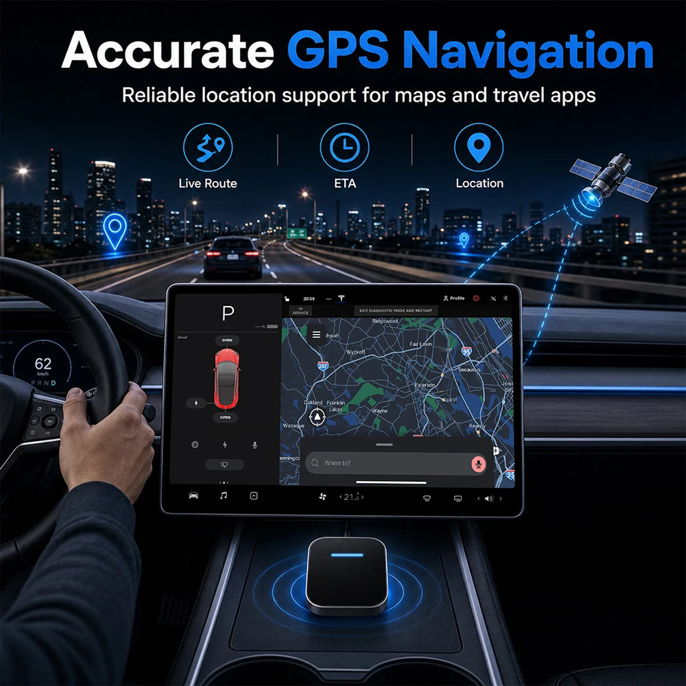 3 IN1 Wireless CarPlay Android Auto Suitable for Tesla All Model Model 3 Model Y Model S M