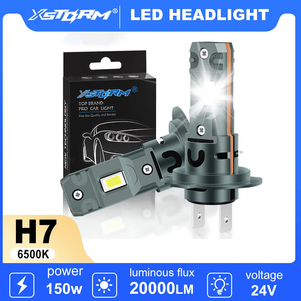 XSTORM H7 LED Light Bulbs 9005 9006 H7 LED Headlight Canbus 150W 2000LM CSP Car Headlamp D