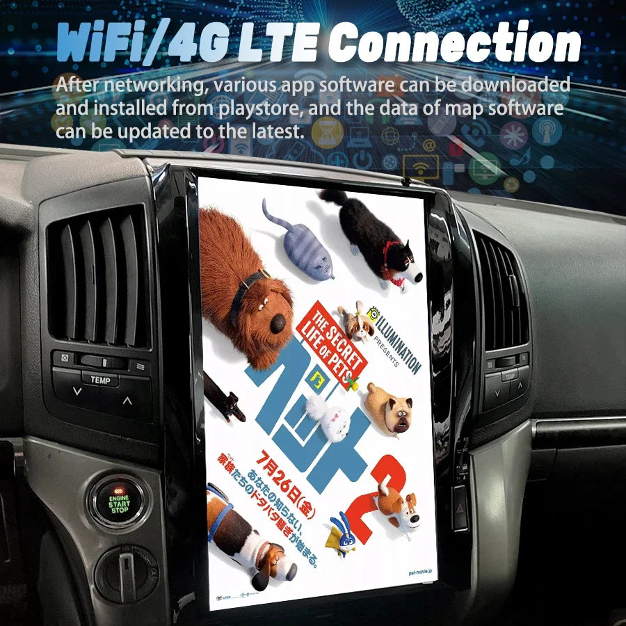 16inch For Toyota Land Cruiser LC200 2008-2015 Stereo Car Radio Multimedia Player Android  | AUTOKITSHOP
