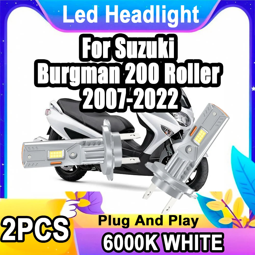 3570 CSP Chips H7 LED Motorcycle Headlight Canbus High Power 6000K Moto Front Lamp For Suz