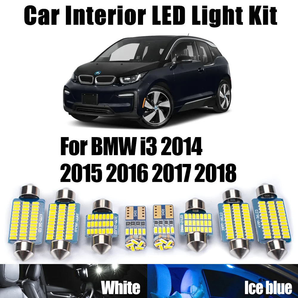9-Piece LED Interior Light Kit for BMW - Canbus Error-Free Interior Bulbs