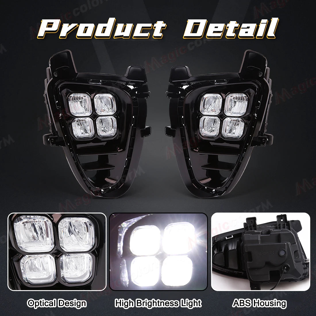 LED DRL For KIA Sorento Prime 2018 2019 2020 Car Fog Lamps Daytime Running Lights Front Bu | AUTOKITSHOP